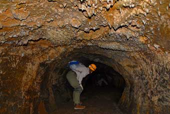 Lava Beds National Monument  moving through tube cave